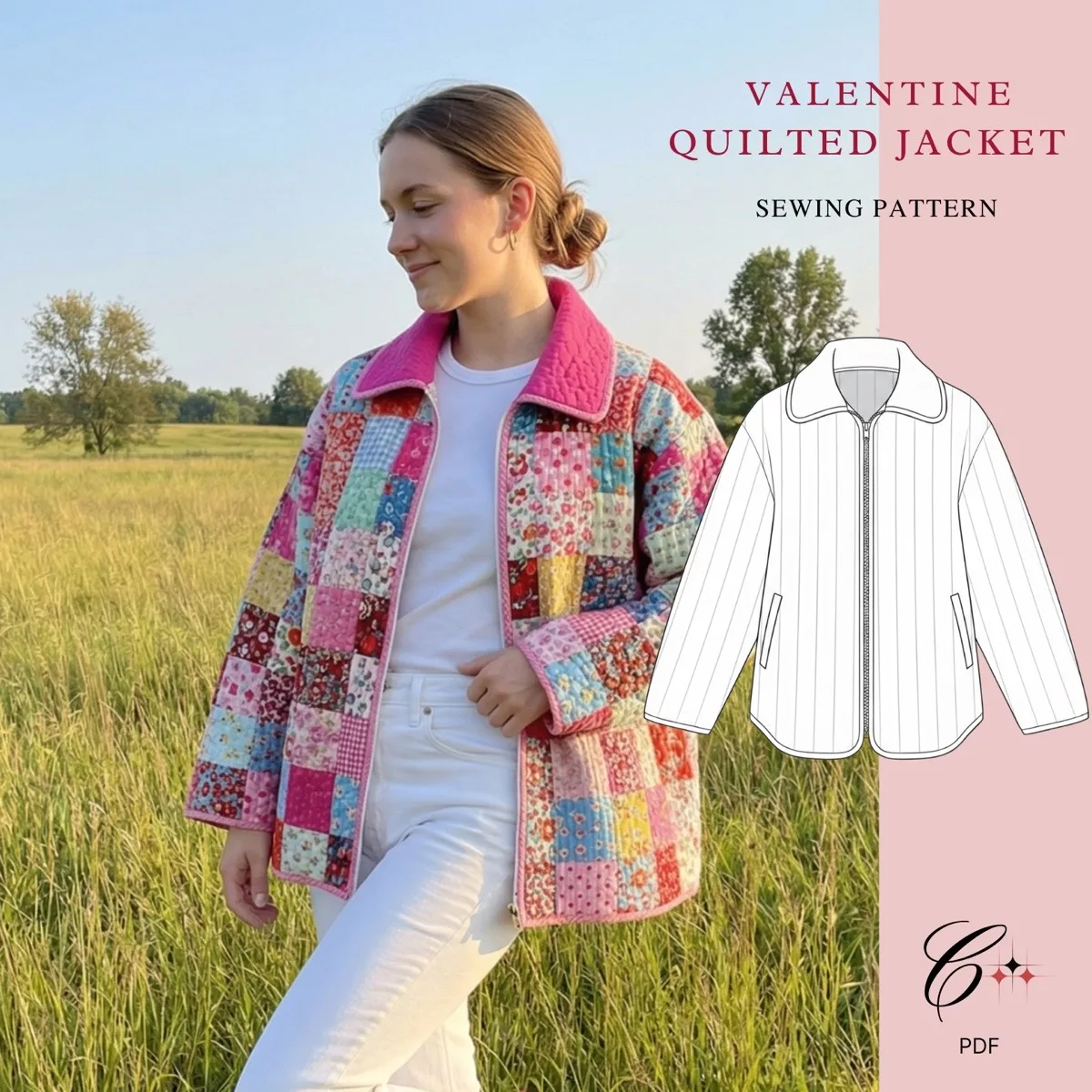 Valentine Quilted Jacket sewing pattern